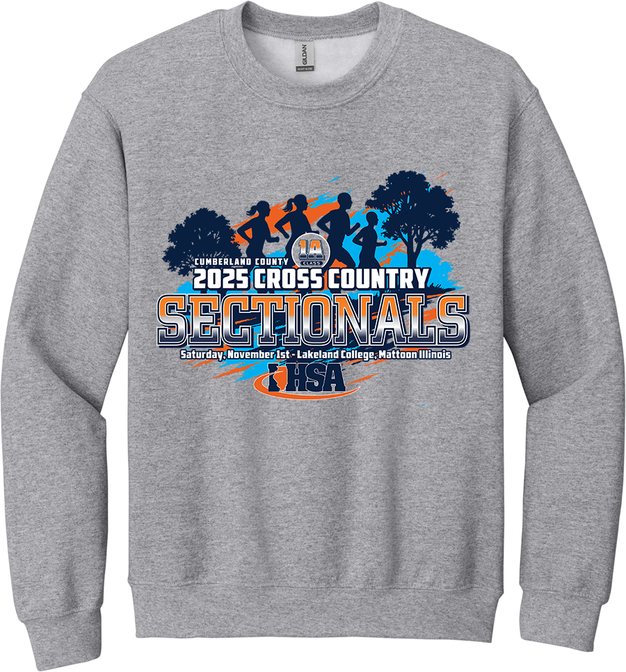 1A - IHSA Cross Country Sectionals - Crewneck Sweatshirt - 18000
