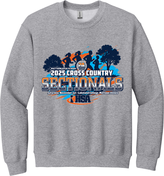 2A - IHSA Cross Country Sectionals - Crewneck Sweatshirt - 18000