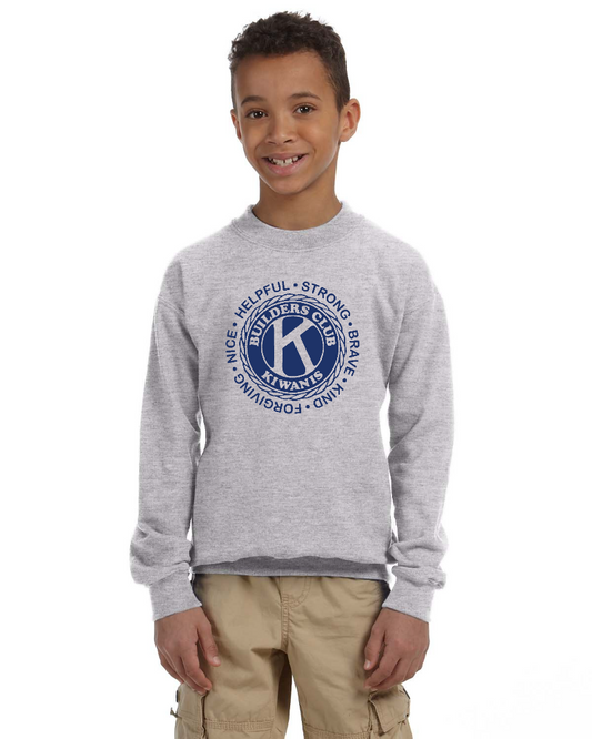 Kiwanis Builders Club - Youth Crewneck Sweatshirt - g180b