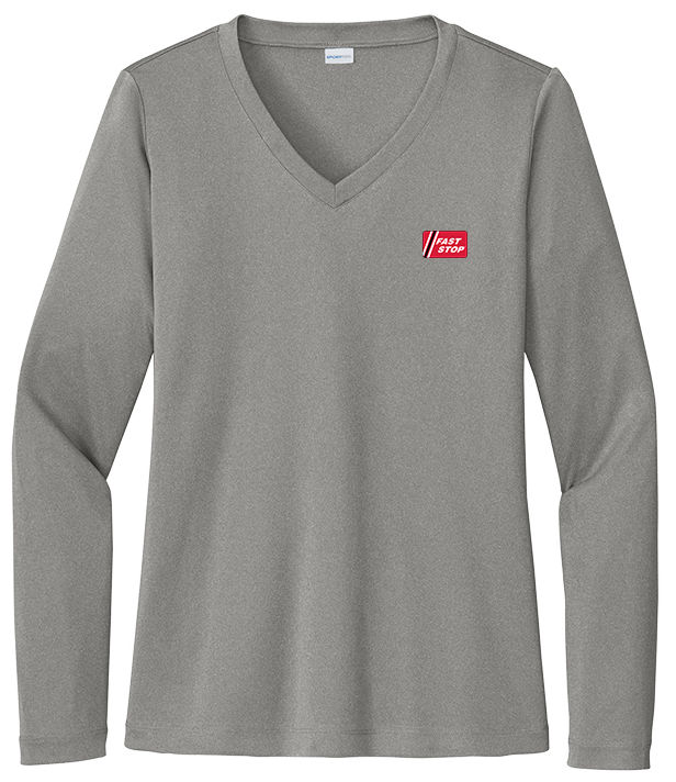Illini FS - FastStop - Sport-Tek Ladies Long Sleeve PosiCharge Competitor V-Neck Tee - LST353LS