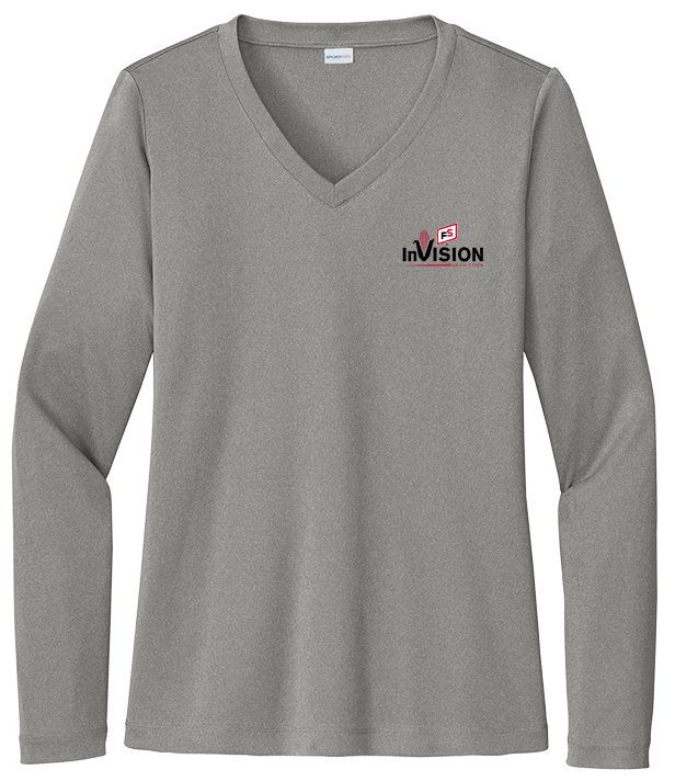 Illini FS - Invision - Sport-Tek Ladies Long Sleeve PosiCharge Competitor V-Neck Tee - LST353LS