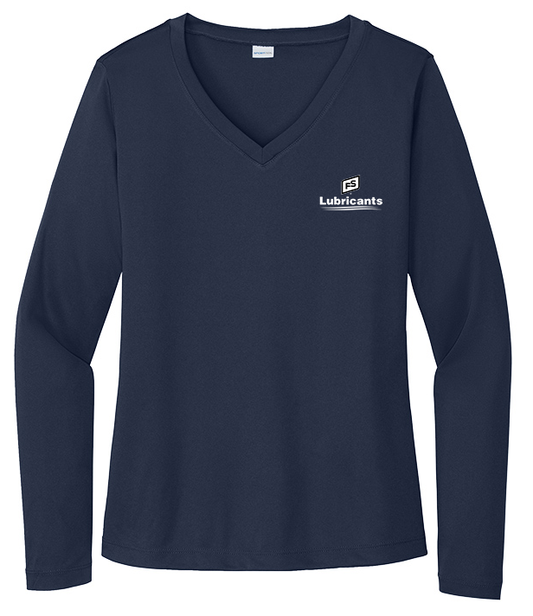 Illini FS - Lubricants - Sport-Tek Ladies Long Sleeve PosiCharge Competitor V-Neck Tee - LST353LS