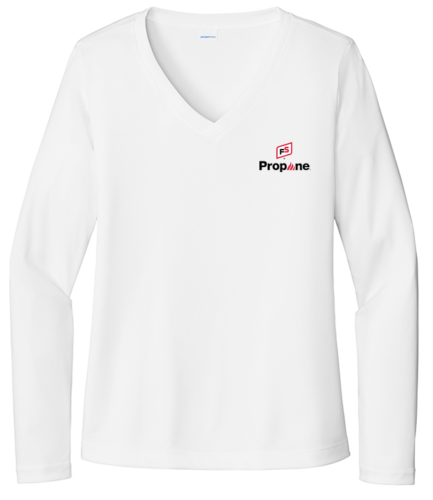 Illini FS - Propane - Sport-Tek Ladies Long Sleeve PosiCharge Competitor V-Neck Tee - LST353LS