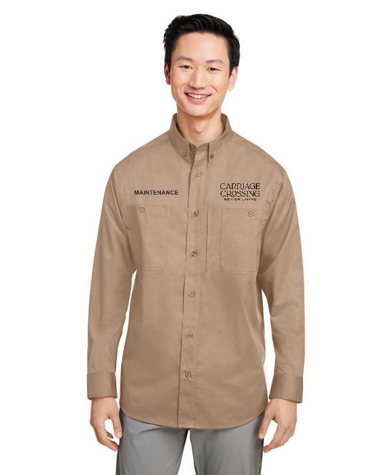 Carriage Crossing - Harriton Men's Advantage IL Long Sleeve Work Shirt - M585L