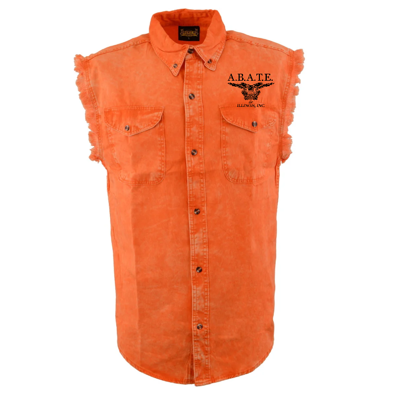 Milwaukee Leather - Lightweight Sleeveless Classic Denim Shirt - MDM11678
