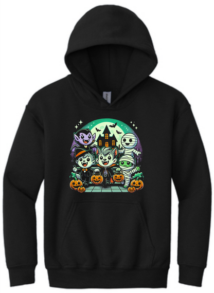 Monster Trick or Treat - Youth - Gildan Hooded Sweatshirt - G185b