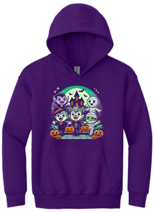 Monster Trick or Treat - Youth - Gildan Hooded Sweatshirt - G185b