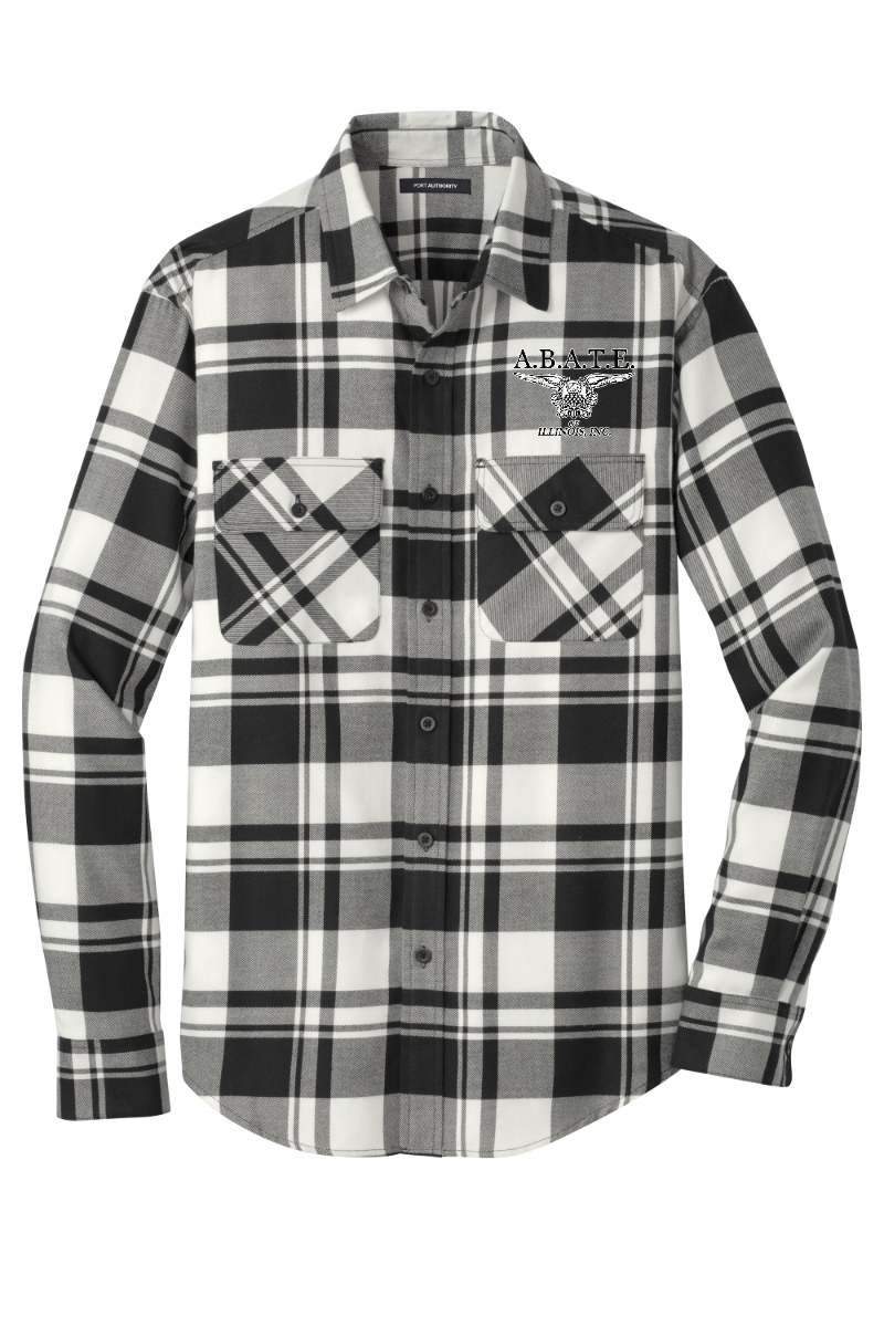 Abate - Plaid Flannel Shirt - W668 [Snow White Flat]