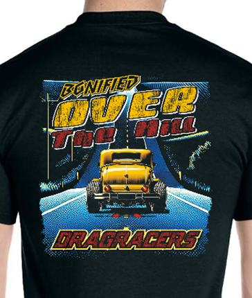 Over The Hill Drag Racers - Hanes Beefy T-shirt - 5180