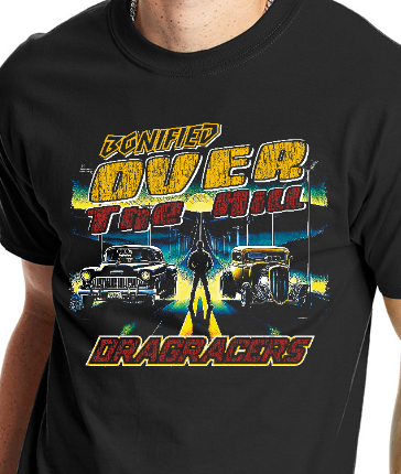 Over The Hill Drag Racers - Hanes Beefy T-shirt - 5180