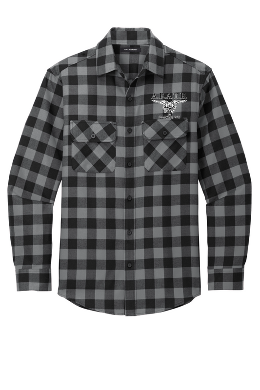 Abate - Plaid Flannel Shirt - W668 [Grey Black Buffalo]