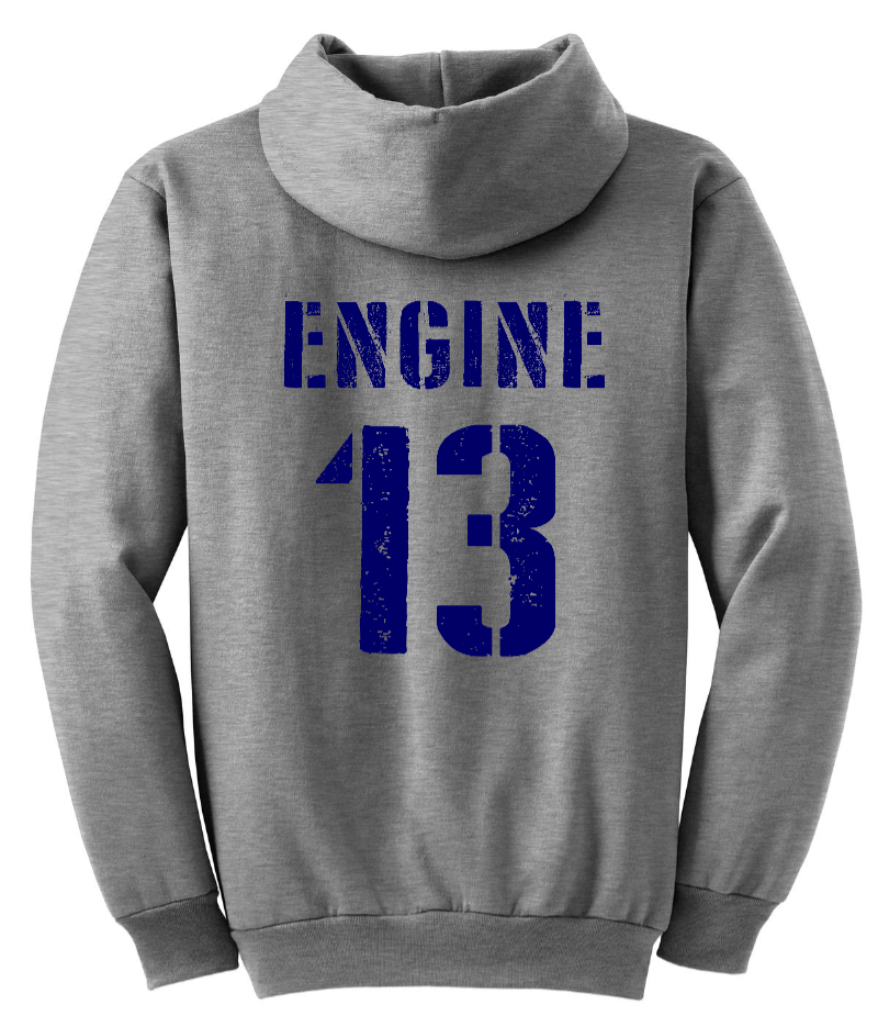 Arcola Fire Department - Truck Number Fleece Hooded Sweatshirt - PC90H