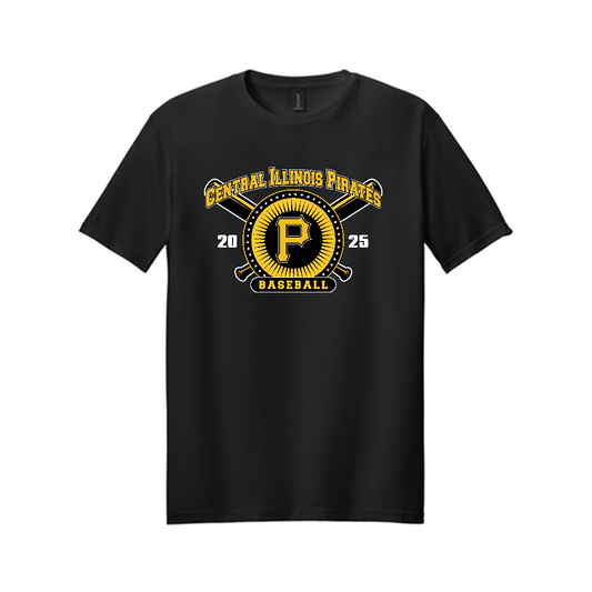 Tuscola Pirates Baseball - Gildan Soft Style T-Shirt - 64000 - Black