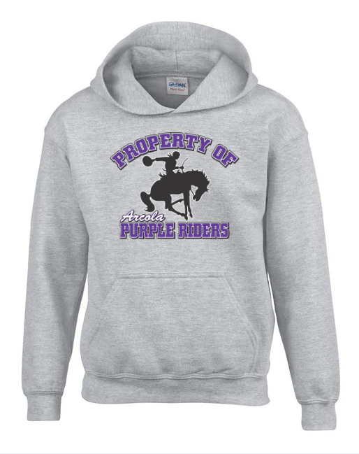 Purple Rider General Spirit Gear - Gildan Youth Heavy Blend Hooded Sweatshirt - G185B