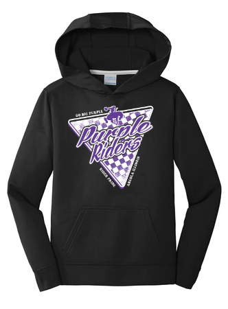 Purple Rider General Spirit Gear - Port & Company Youth Performance Hoodie - PC590YH