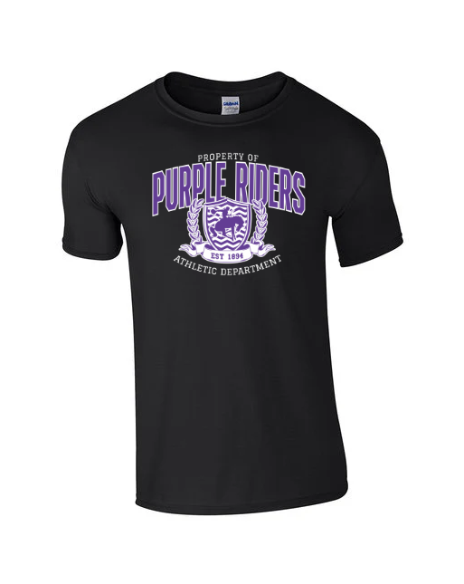 Purple Rider General Spirit Gear - Gildan Soft Style Ring Spun Youth Cotton T-Shirt - G640B