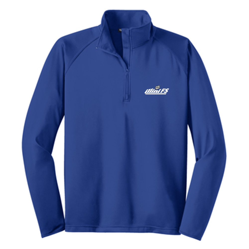 Illini FS - Horizontal - Sport-Tek Tall Sport-Wick Stretch Quarter Zip Pullover - TST850