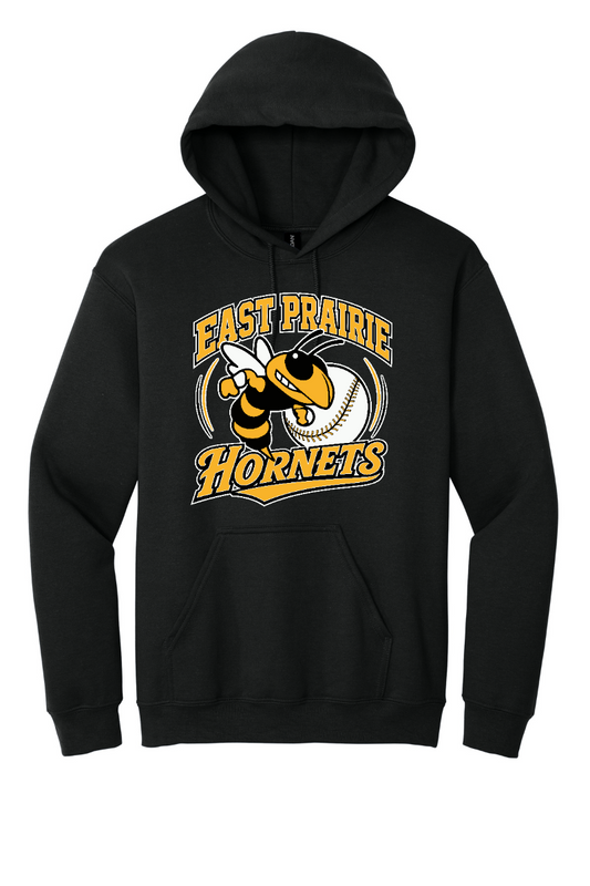 Tuscola Hornets Baseball 2026 Youth Gildan Heavy Blend Hooded Sweatshirt Hornet Logo 18500B
