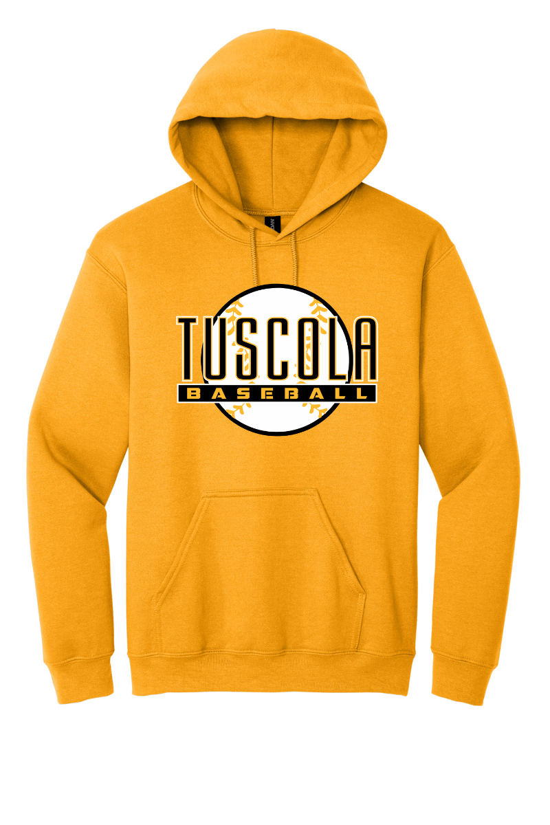 Tuscola Baseball 2026 Gildan 18500 Ball Logo - Gold