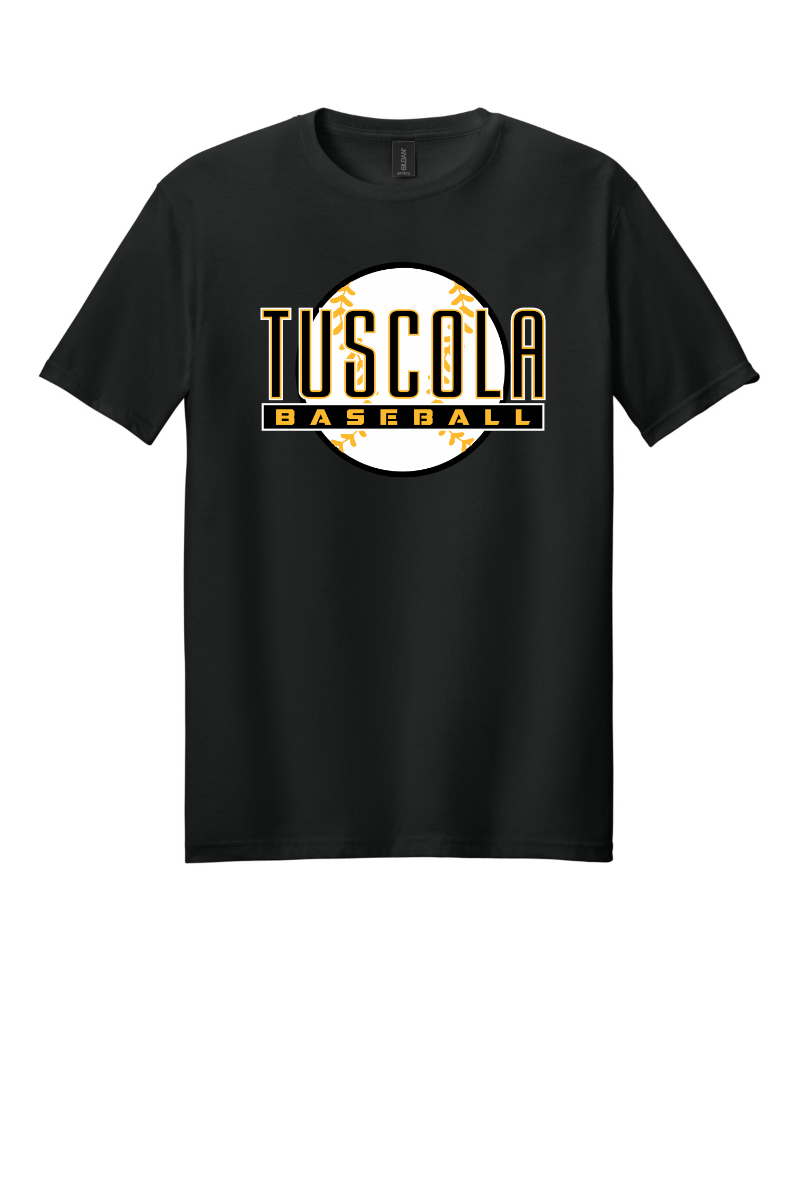 Tuscola Baseball 2026 Gildan 64000 Ball Logo - Black