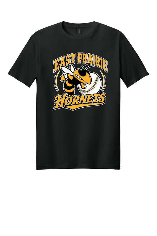 Tuscola Hornets Baseball 2026 Youth Gildan Softstyle T-Shirt Hornet Logo 64000B