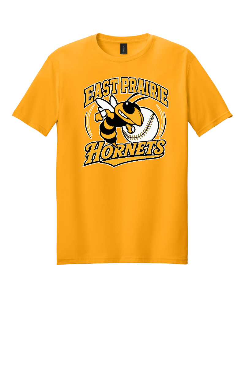 Tuscola Baseball 2026 Gildan 64000 Hornet Logo - Gold