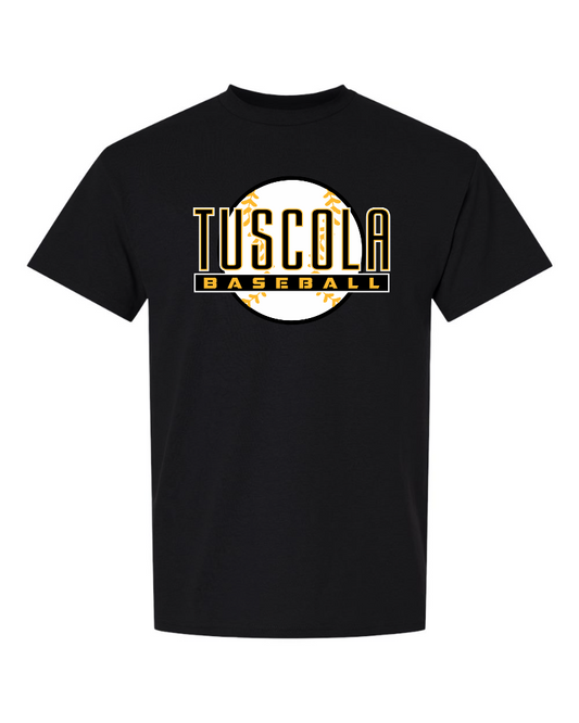 Tuscola Hornets Baseball 2026 Youth Gildan DryBlend 50/50 T-Shirt Ball Logo 8000B