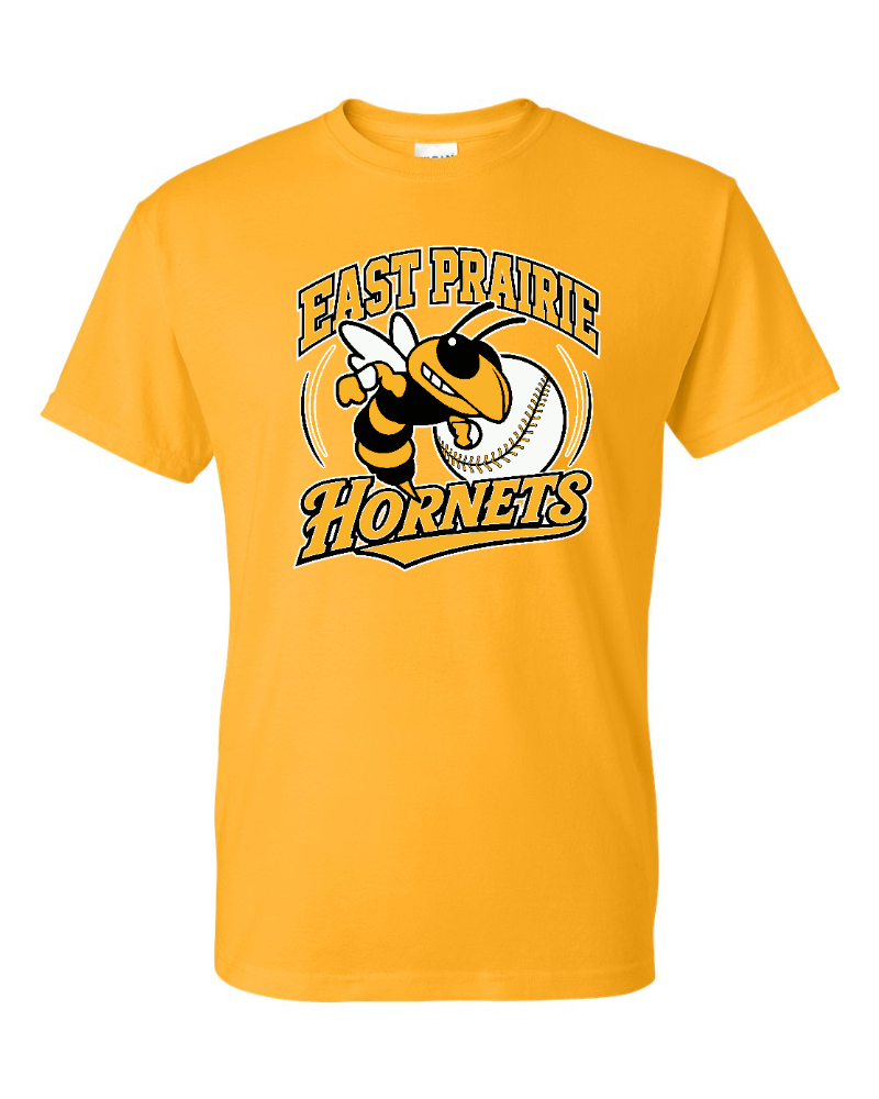 Tuscola Hornets Baseball 2026 - Gildan DryBlend 50/50 T-Shirt - Hornet Logo - 8000