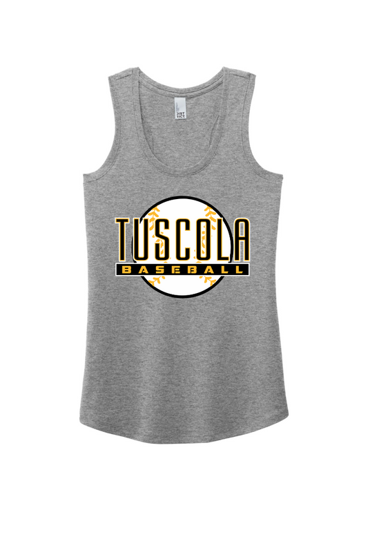 Tuscola Hornets Baseball 2026 - District Women's Perfect Tri Racerback Tank - Ball Logo - DM138L