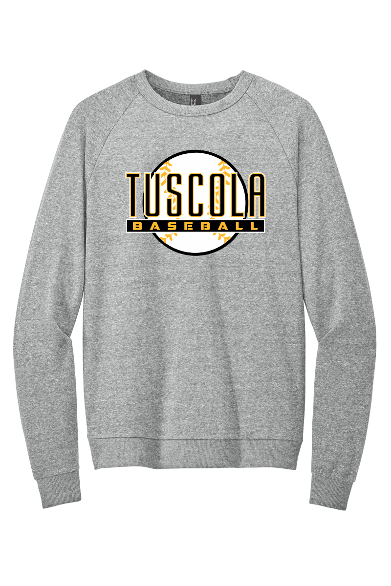Tuscola Hornets Baseball 2026 - District Perfect Tri Fleece Crewneck Sweatshirt - Ball Logo - DT1304