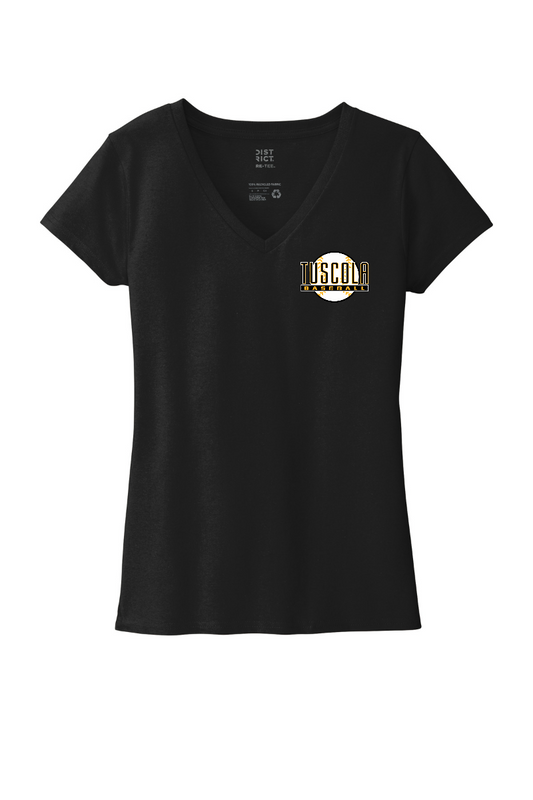 Tuscola Hornets Baseball 2026 - District Women's Re-Tee V-Neck - Ball Logo - DT8001