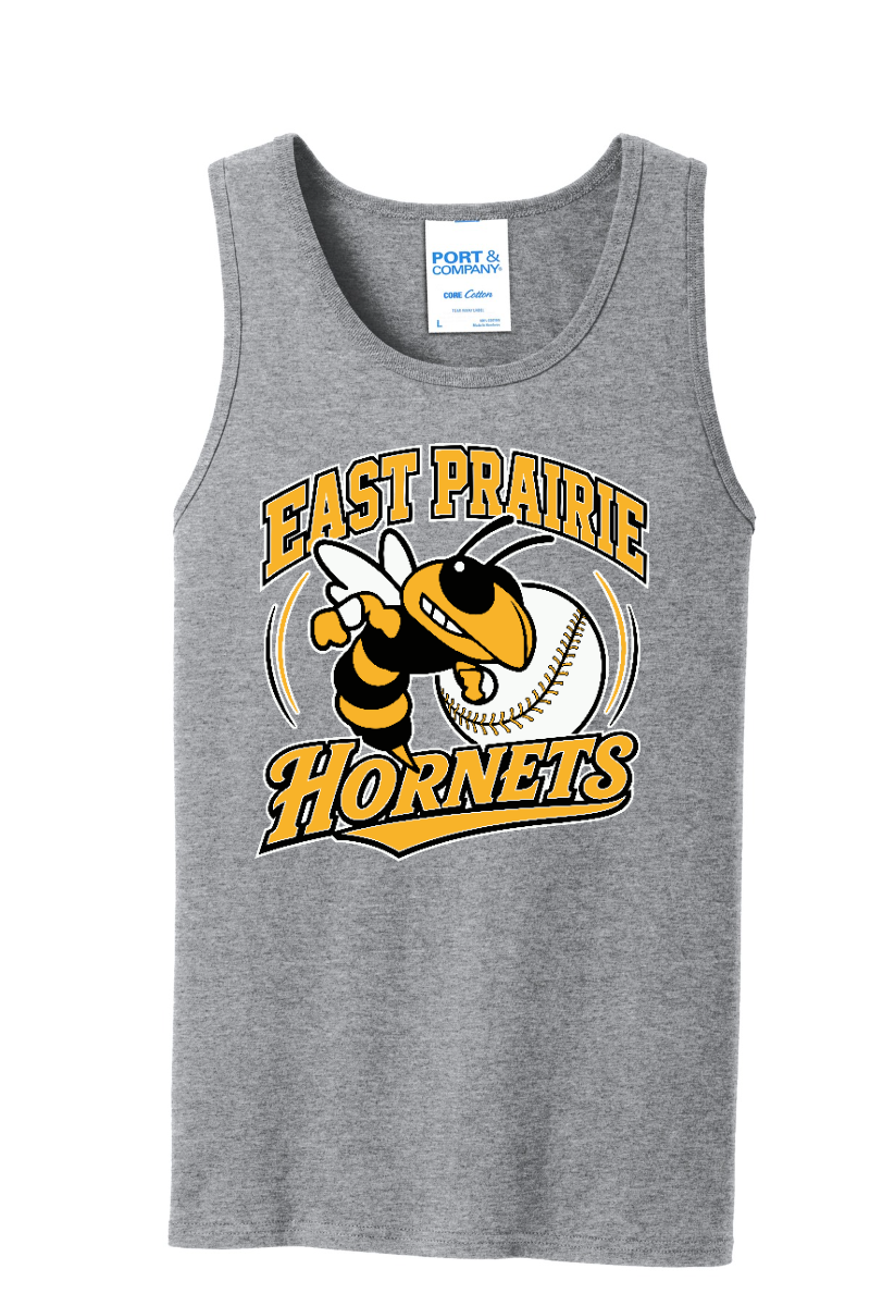 Tuscola Hornets Baseball 2026 - Port & Co Core Cotton Tank Top - Hornet Logo - PC54TT