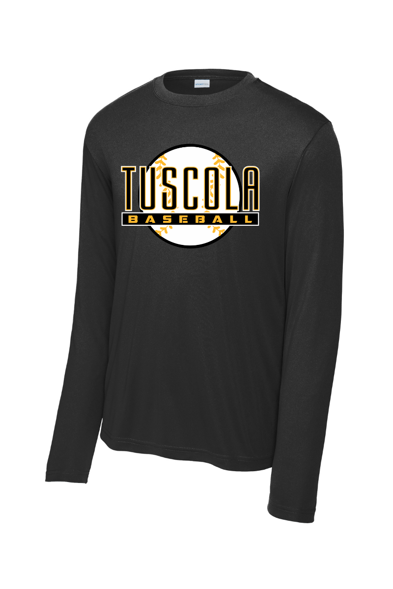 Tuscola Hornets Baseball 2026 - Sport-Tek L/S PosiCharge Competitor Tee - Ball Logo - ST350LS