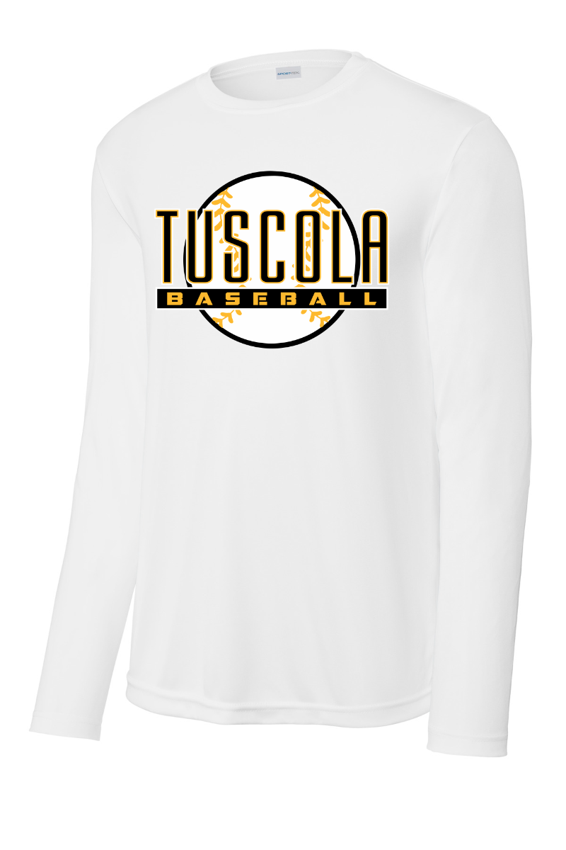 Tuscola Hornets Baseball 2026 - Sport-Tek L/S PosiCharge Competitor Tee - Ball Logo - ST350LS