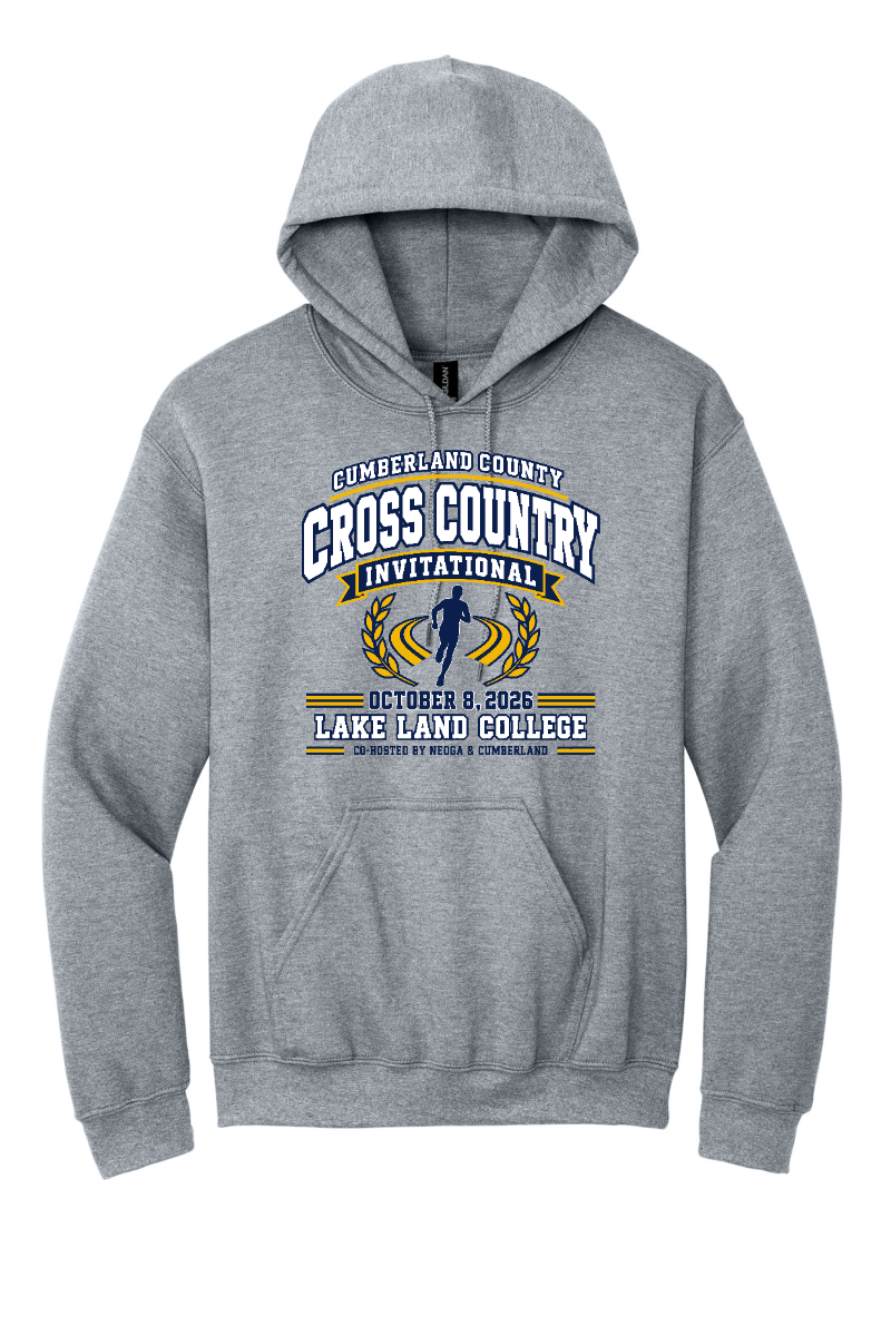 Cumberland County Cross Country Invite - Gildan Heavy Blend Hooded Sweatshirt - Sport Grey