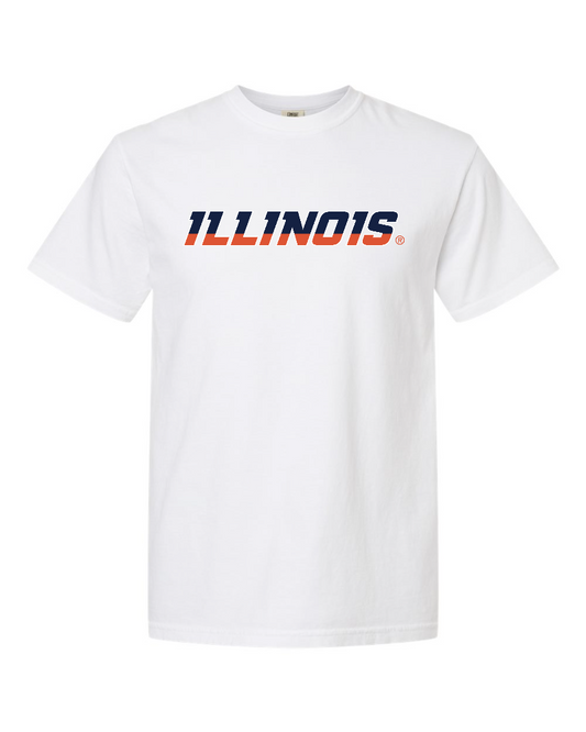 Fighting Illini - Illinois Wordmark - 1717 White