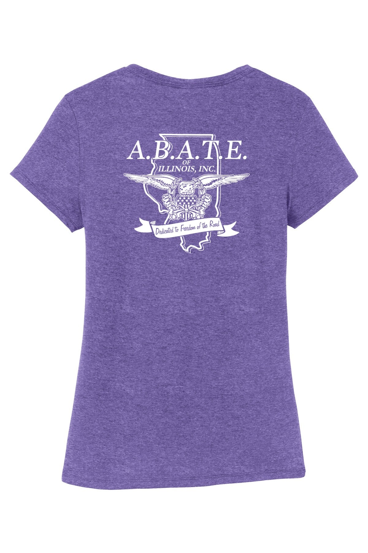 Abate Design 01 District Women's Perfect Tri Tee Purple Frost back