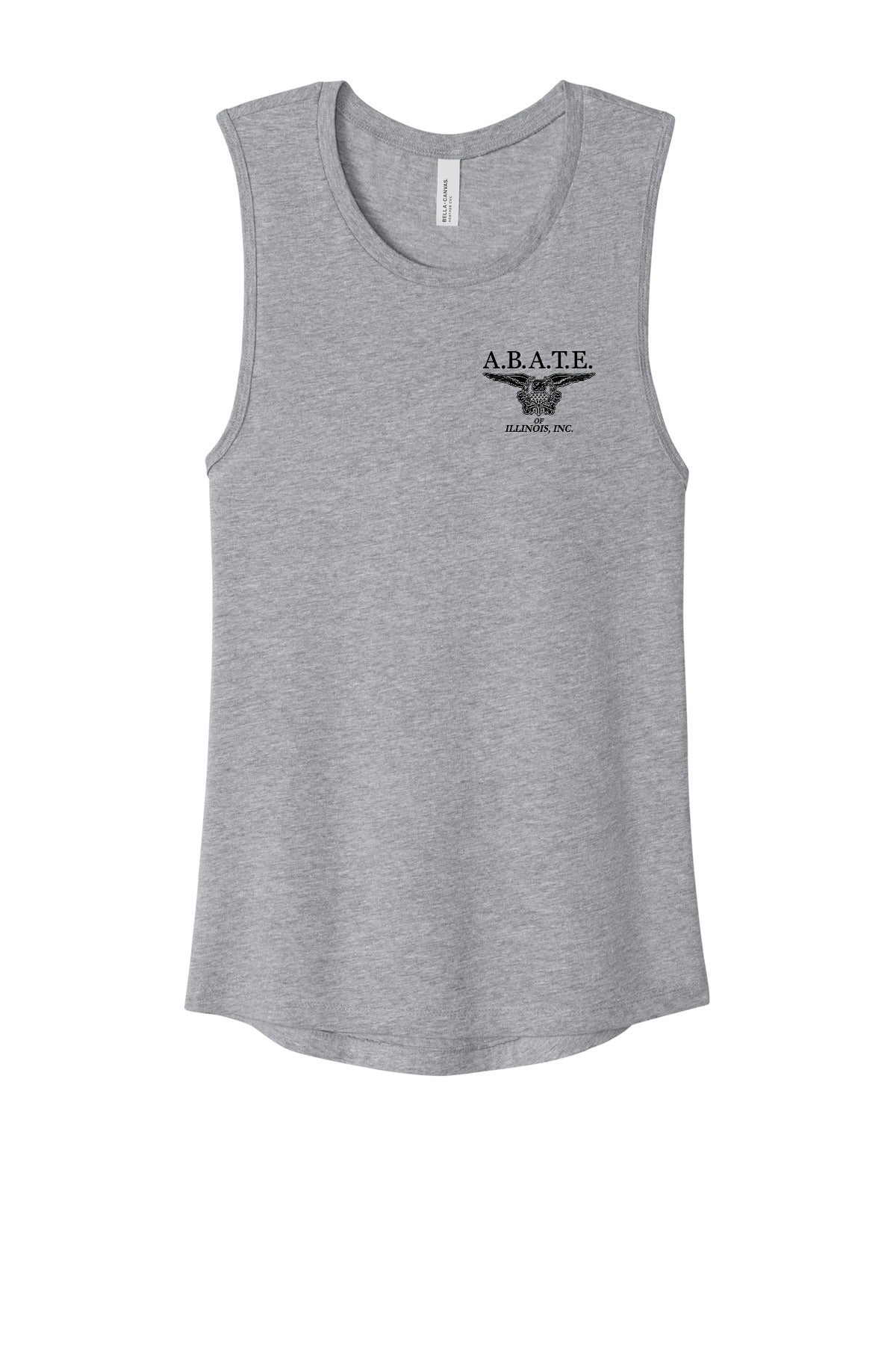 Abate Design 01 Bella + Canvas Women's Jersey Muscle Tank Athletic Heather front