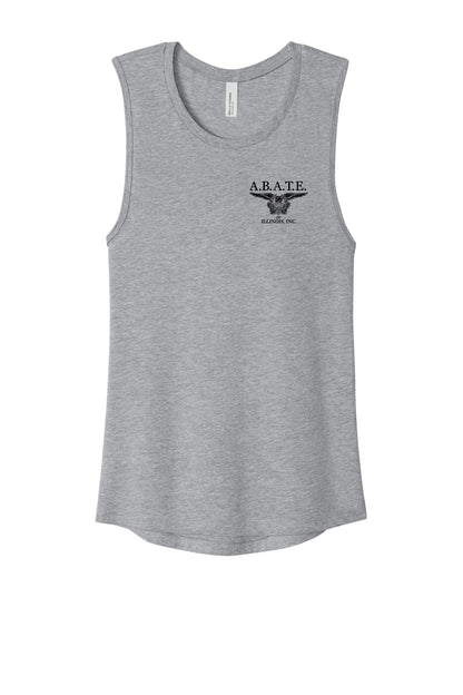 Abate Design 01 Bella + Canvas Women's Jersey Muscle Tank Athletic Heather front