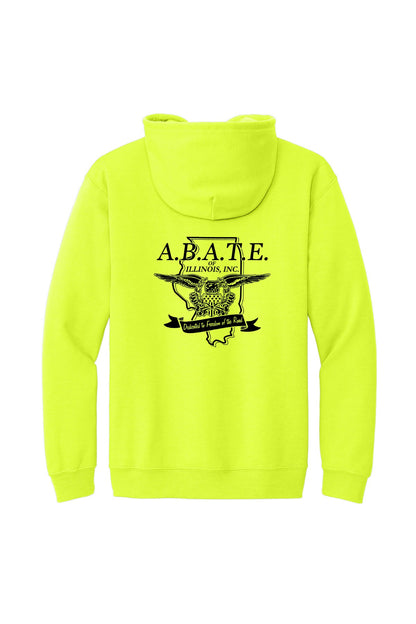 Abate Design 01 Full-Zip Hoodie Safety Green back