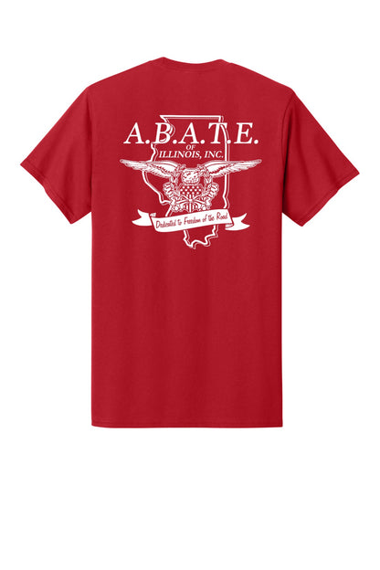 Abate Design 01 Pocket Tee Red back