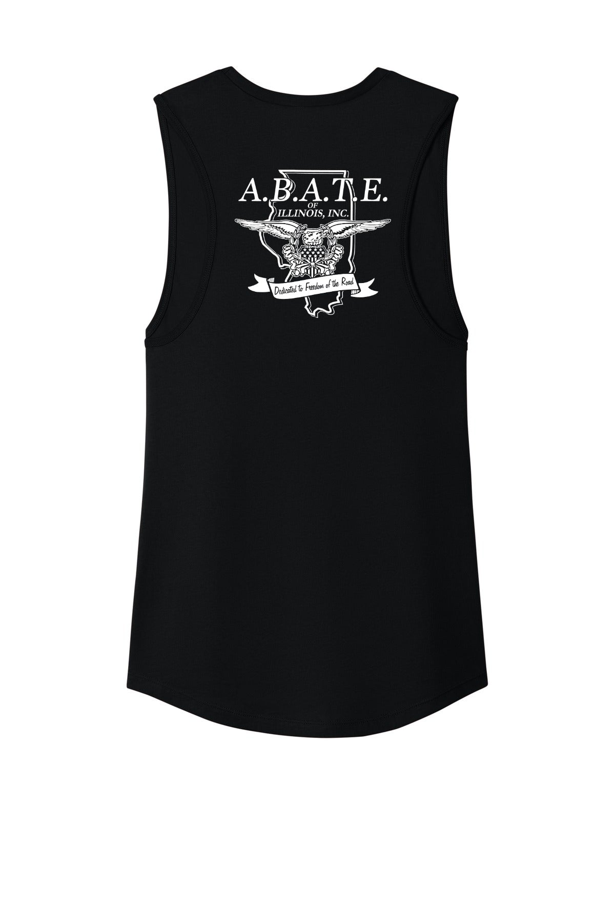 Abate Design 01 Bella + Canvas Women's Jersey Muscle Tank Black back