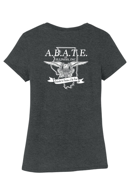 Abate Design 01 District Women's Perfect Tri Tee Black Frost back