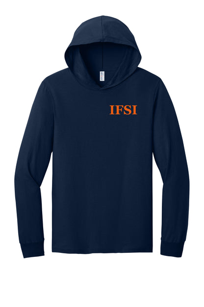 IFSI Webstore - Jerzees Classics Unisex Cotton Long Sleeve Hooded T-Shirt - 2023 Bold Back - 363LH [J. Navy] Front