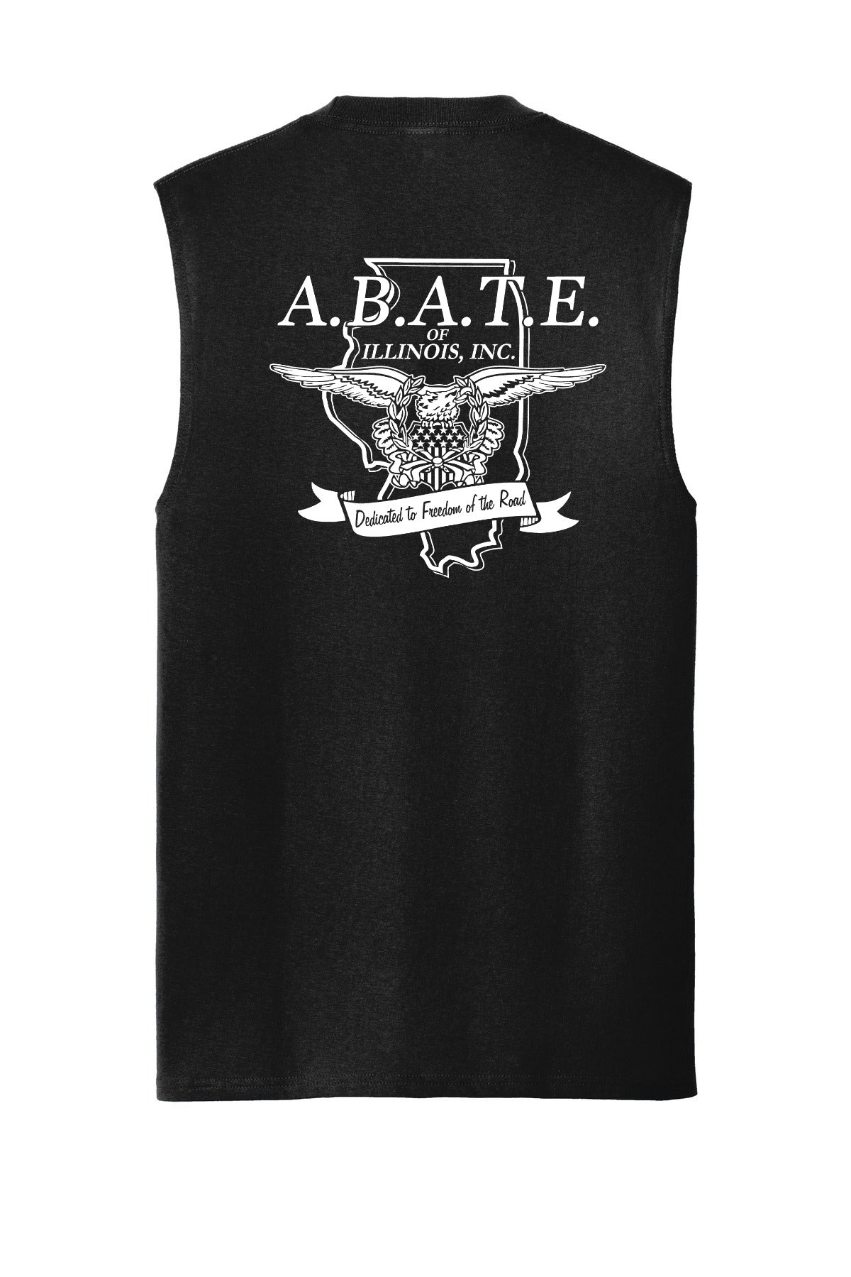 Abate Design 01 Core Cotton Sleeveless Tee Jet Black back