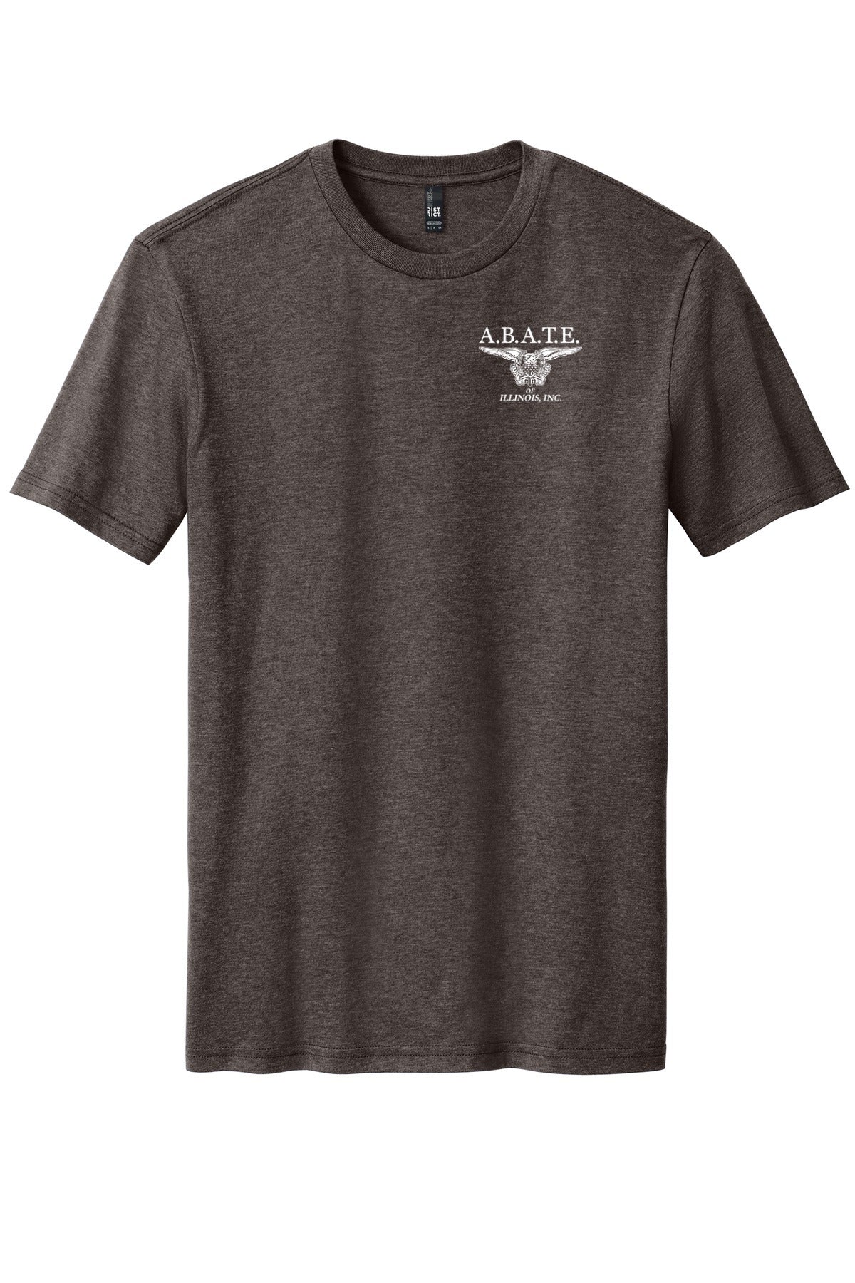 Abate Design 01 District Perfect Blend CVC Tee DM108 Heathered Brown front