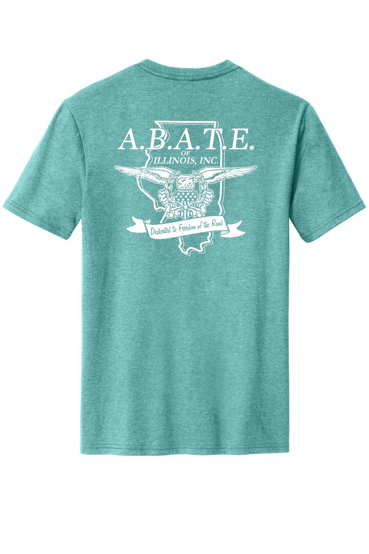 Abate Design 01 District Perfect Blend CVC Tee DM108 Heathered Eucalyptus Blue back