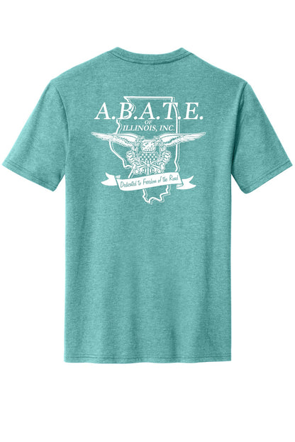 Abate Design 01 District Perfect Blend CVC Tee DM108 Heathered Eucalyptus Blue back