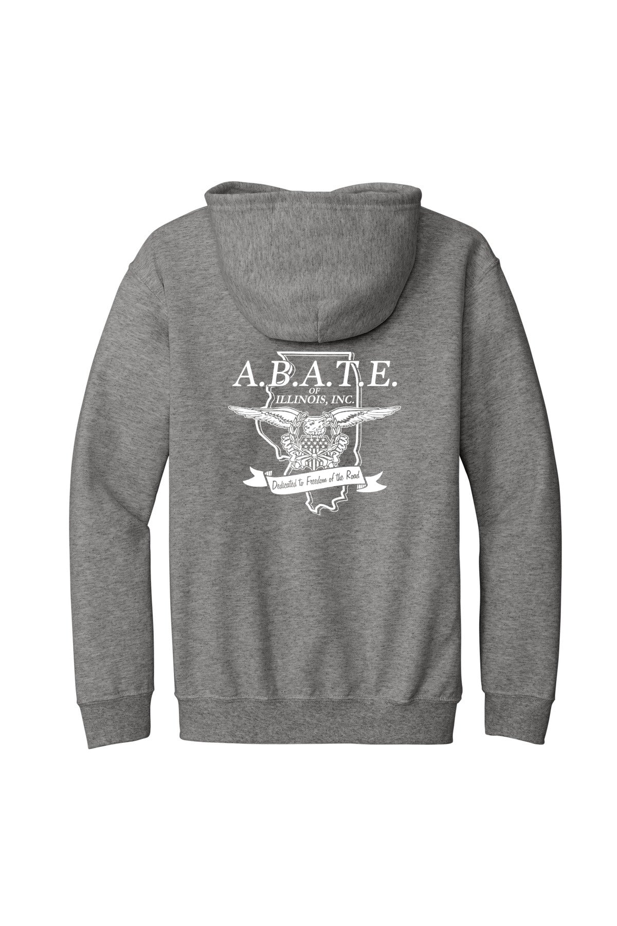 Abate Design 01 Full-Zip Hoodie Graphite Heather back