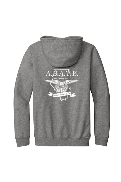 Abate Design 01 Full-Zip Hoodie Graphite Heather back